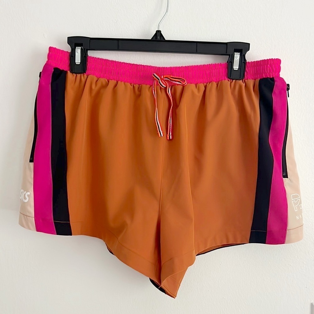 P.E Nation X Asics Sequence Running Short Golden Oak NWT - Picture 5 of 14